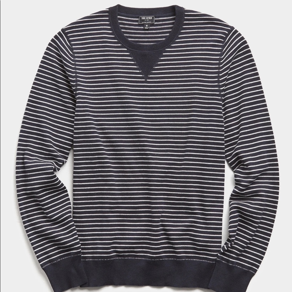 Todd Snyder New York Navy Cotton Cashmere Sweater